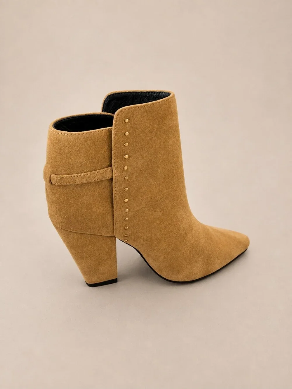 Rebecca Minkoff Suede Pointed Toe Ankle Booties Camel Size 5 NWOB